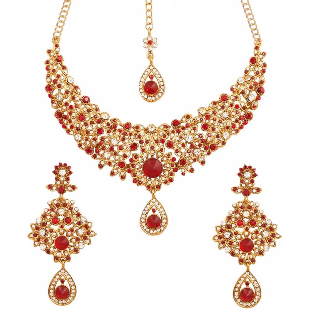 Indian Jewelry Set For Women Bollywood Necklace & Earring Wedding Bridal Antique